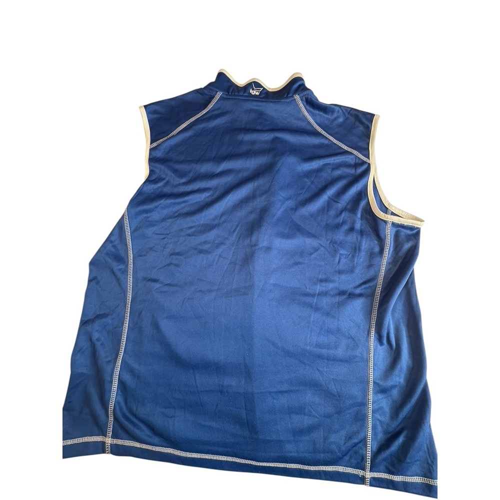 TGW 1/4 Zip Pullover Vest Mens XL Blue White Sleeveless Lightweight Golf Stretch - Picture 2 of 10